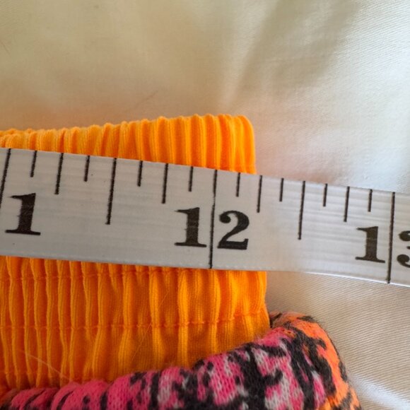 90s Vintage Neon Pink And Orange One Piece Swimsuit and Beach Shorts - Picture 13 of 15